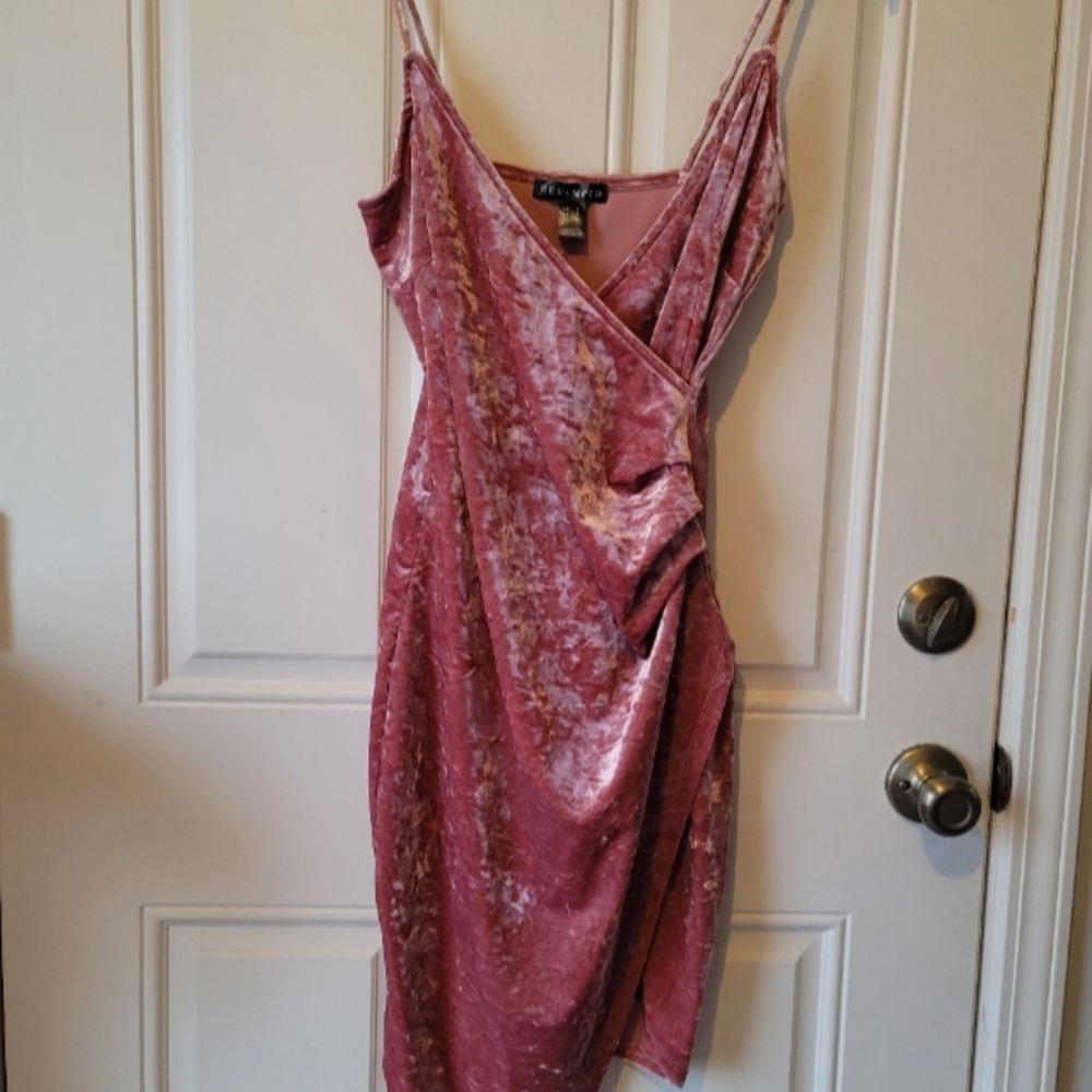 Revamped crushed velvet dress